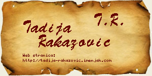 Tadija Rakazović vizit kartica